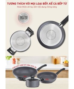 Bộ nồi chảo Tefal Cook Healthy 2pcs (Chảo 24/Chảo xào 28)