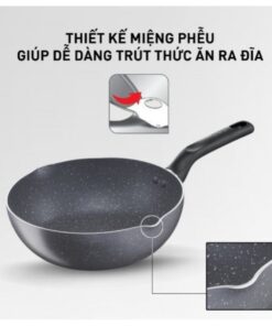 Chảo chiên sâu lòng vân đá Tefal Natura B2266495 24cm