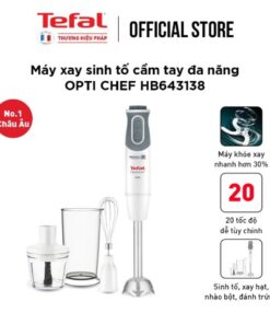 Máy xay sinh tố cầm tay Tefal HB643138 - trắng, 800W