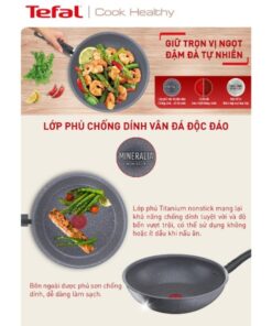 Bộ nồi chảo Tefal Cook Healthy 3pcs (Chảo 24/Chảo sâu 28/ Nồi 20)