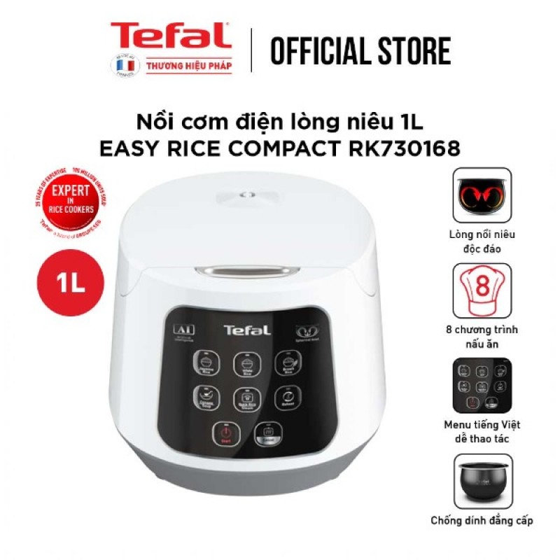 Nồi cơm điện Tefal Easy Rice Compact RK730168 - 600W, 1L Nồi cơm điện Tefal Easy Rice Compact RK730168 - 600W, 1L