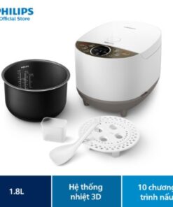 Nồi cơm điện tử Philips HD451555  1.8 lít  5 lớp để dẫn nhiệt tốt