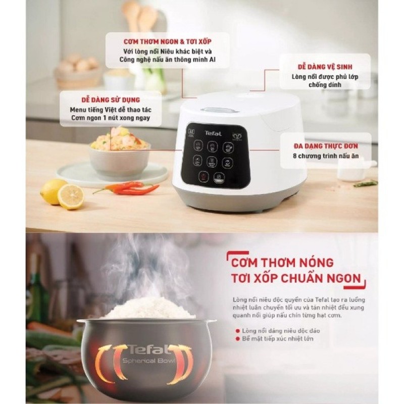 Nồi cơm điện Tefal Easy Rice Compact RK730168 - 600W, 1L Nồi cơm điện Tefal Easy Rice Compact RK730168 - 600W, 1L