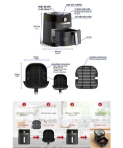 Nồi chiên không dầu Tefal 2in1 Easy Fry & Grill Classis EY501815